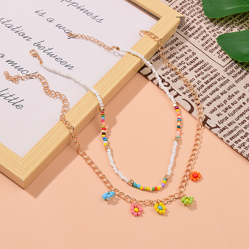 Ethnic Style Geometric Pearl Plating Choker 1 Piece