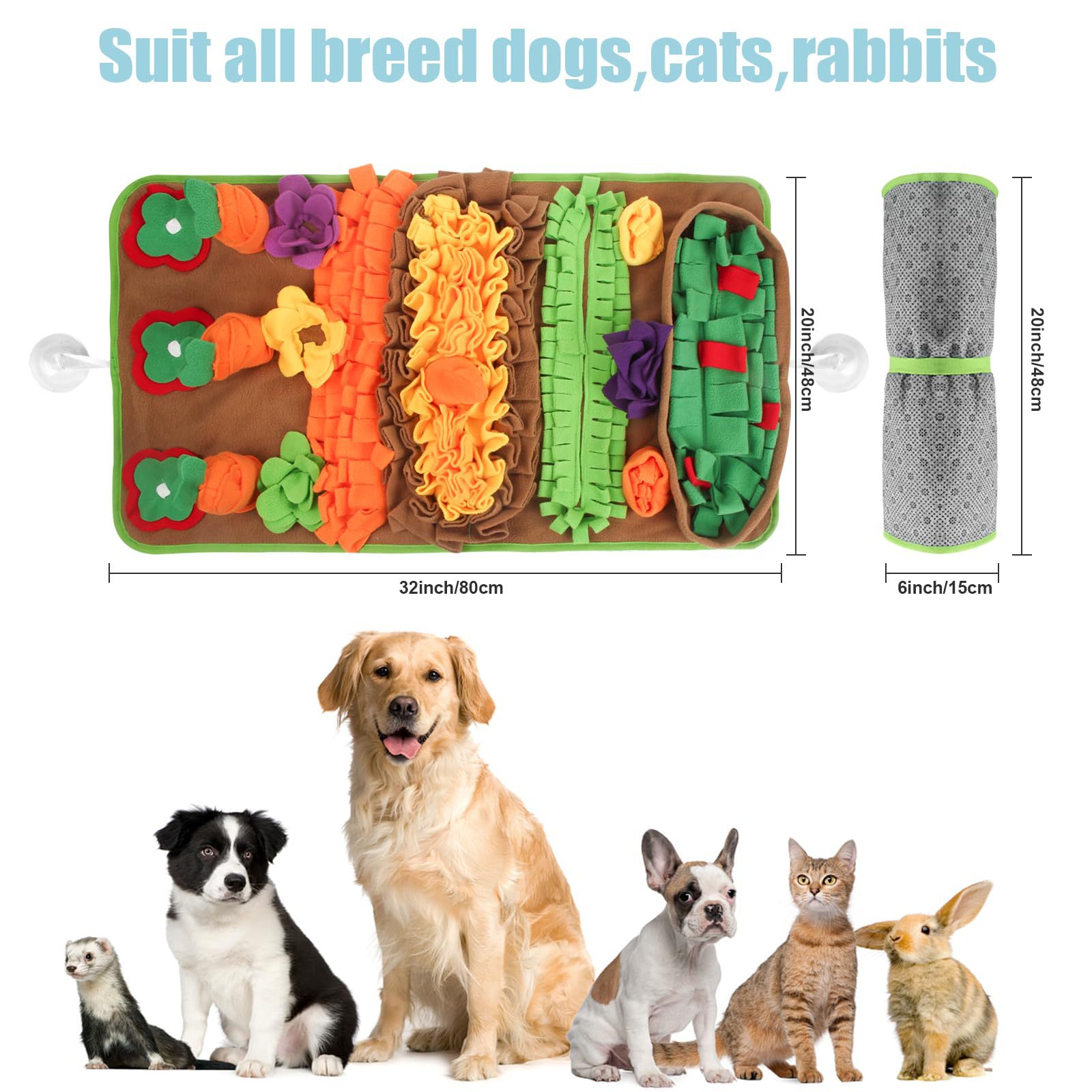 Garden Pet Dog Toy Sniffing Mat Anti Choking Slow Eating Energy Consumption Interactive Mat Training Sniffing Mat_voghion.com