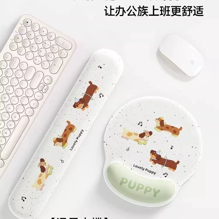 Cartoon wristband, mouse, laptop, keyboard