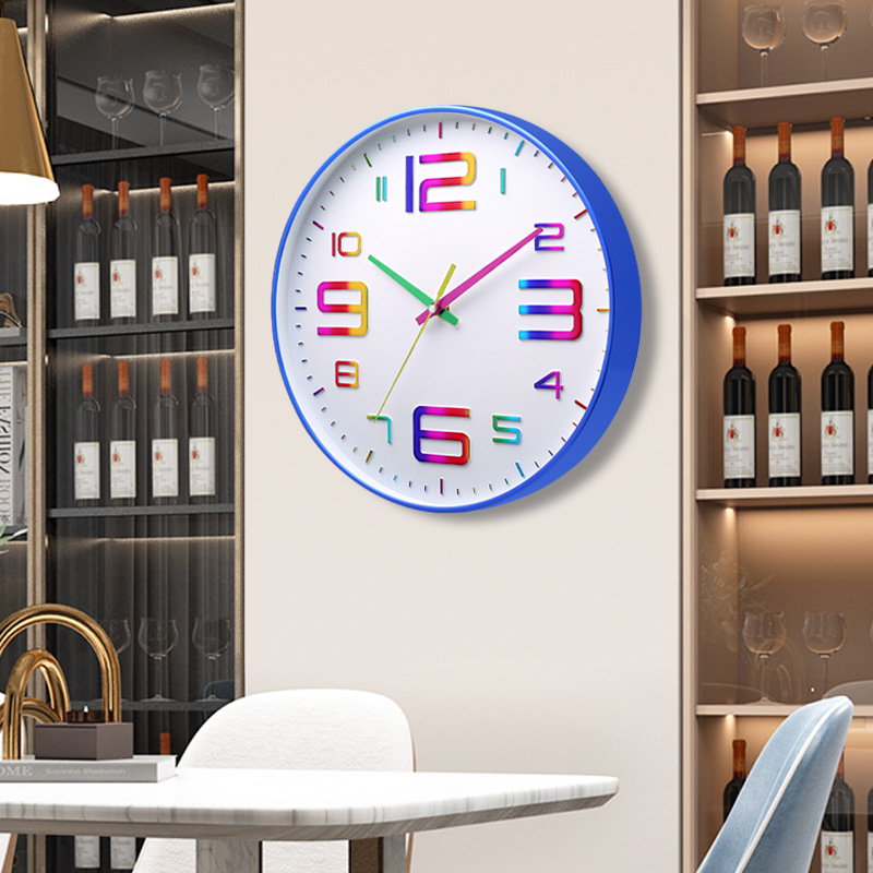 Reloj de pared silencioso de 30cm, diseño moderno 3D