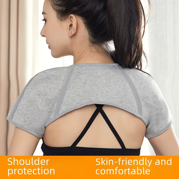 Bamboo Charcoal Shoulder Pads, Neck and Shoulder Heating Wraps, Neck Brace, Shoulder Vest, Shoulder Support for Postpartum Women, Middle-Aged and Elderly, Sports Warmth for Both Shoulders