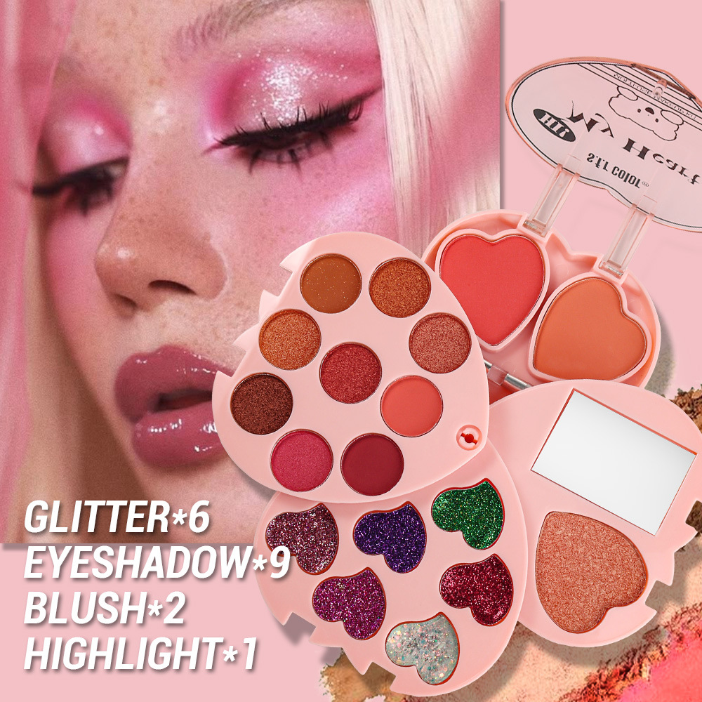 s.f.r color transfronterizo para juveniles de amor conjunto de cosméticos de maquillaje de color flip box set de sombra de ojos