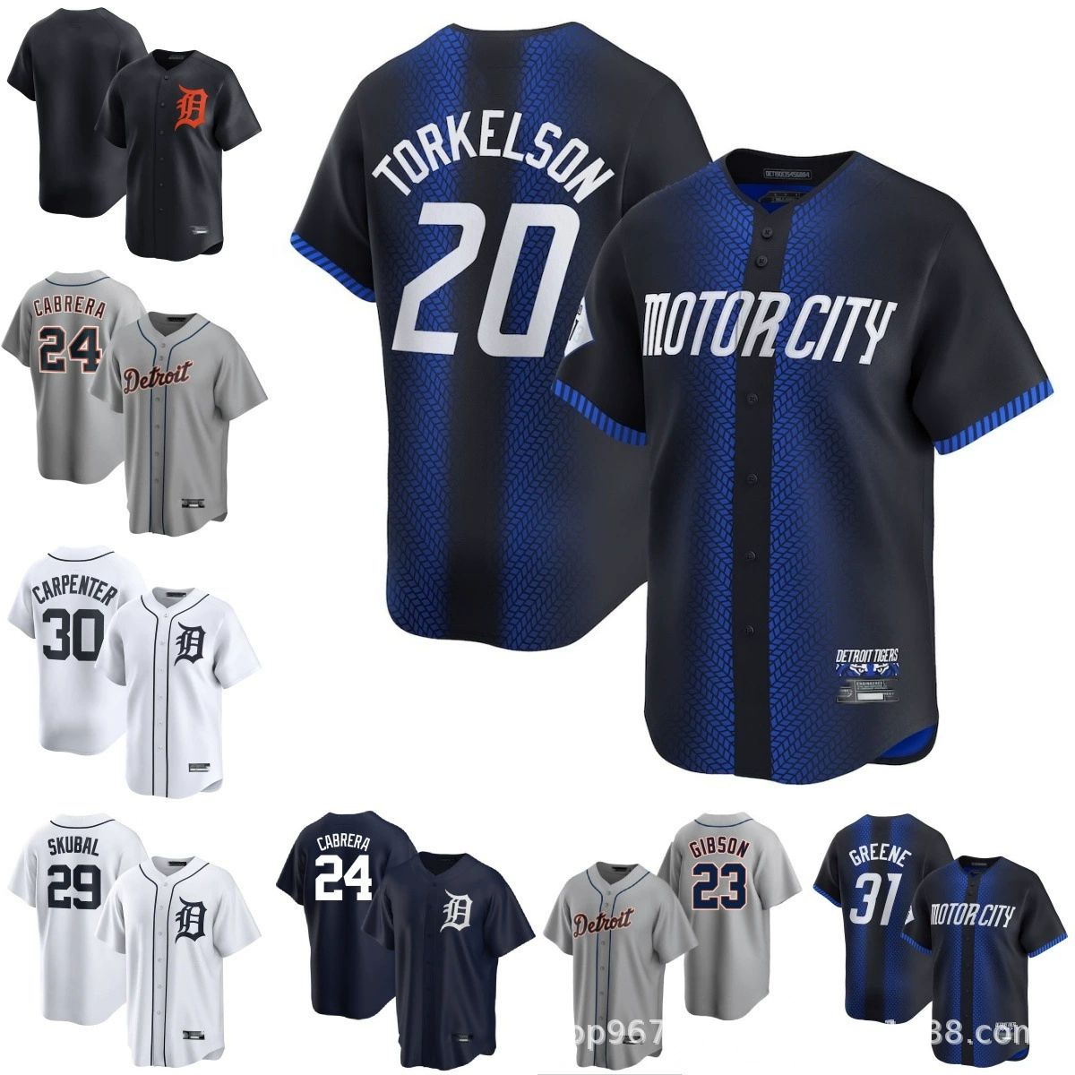 Детройт Тайгерс DETROIT TIGERS № 20 Торкелсон Джерси Бейсбольная форма