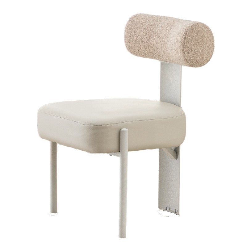 Sillas de comedor italianas sencillas sillas de lujo ligeras sillas de respaldo caseras estilo crema creativo café leche tienda de té sillas de comedor
