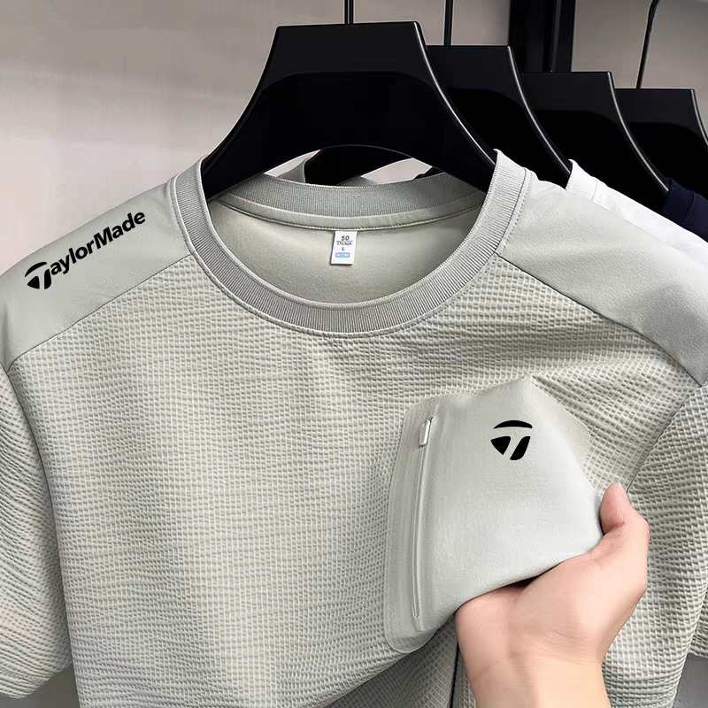 Taylor Golf quality summer men's breathable quick-dry round-neck short-sleeve T-shirt casual sports top for men Taylor Golf quality summer men's breathable quick-dry round-neck short-sleeve T-shirt casual sports top for men