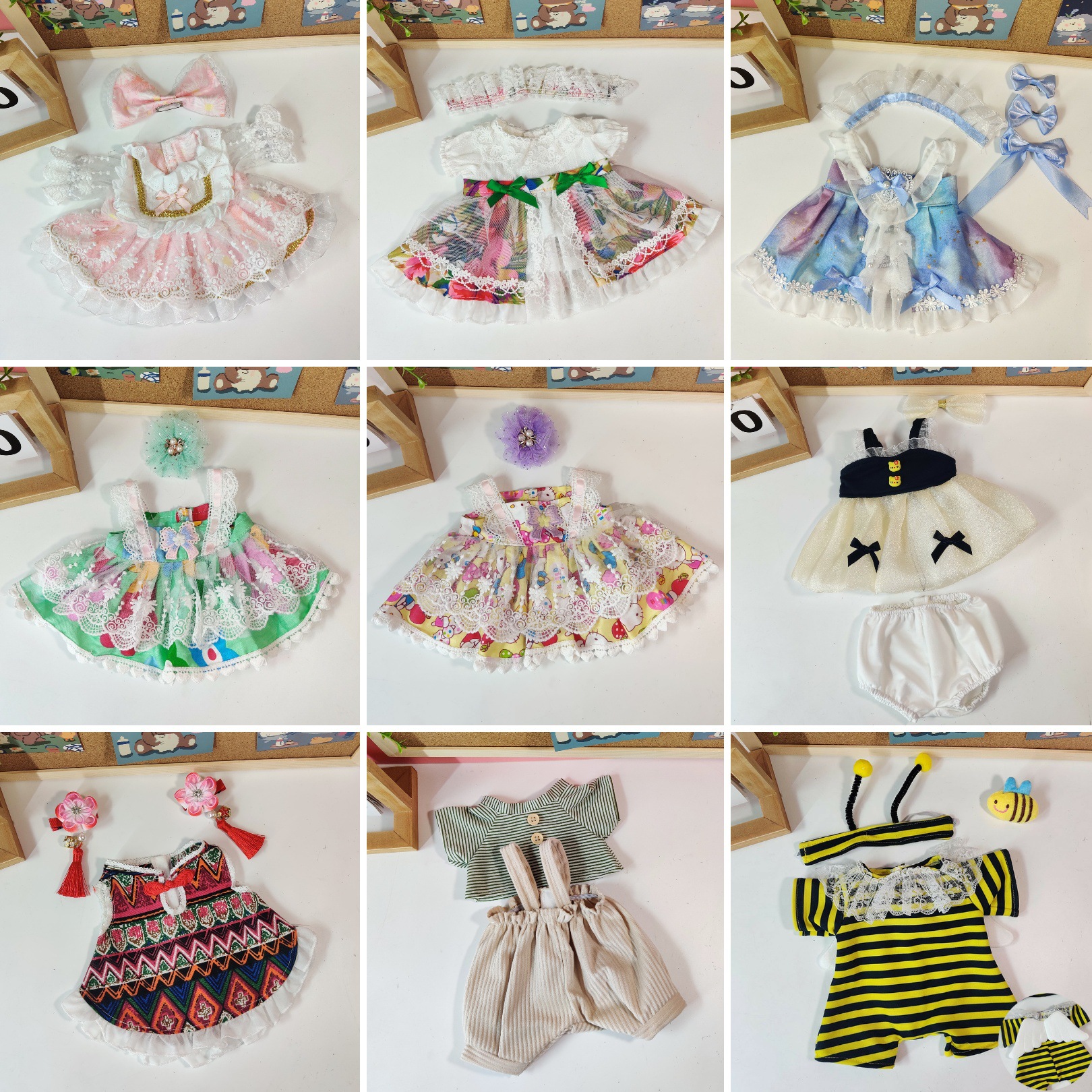 30cm莉娜关节熊玩偶衣服50cm露露公仔替换裙子40cm玲娜贝儿着替娃