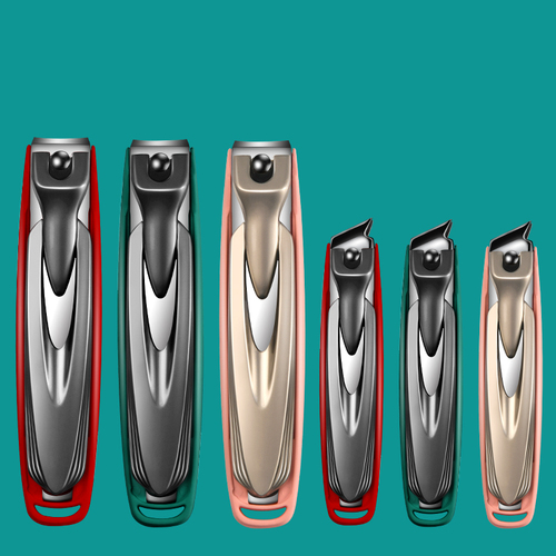 Amazon's new stainless steel nail clippers anti-splash German nail clippers large oblique nail clippers set gift