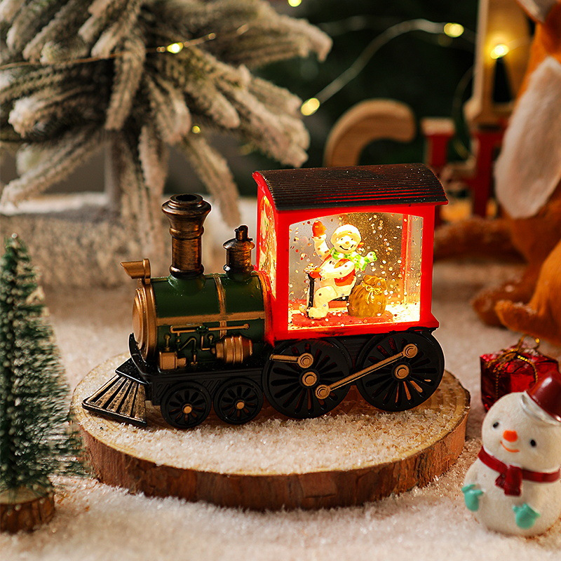 Navidad decoración viento lámpara cristal lámpara Santa Claus Navidad fiesta decoración Navidad adornos Navidad regalos