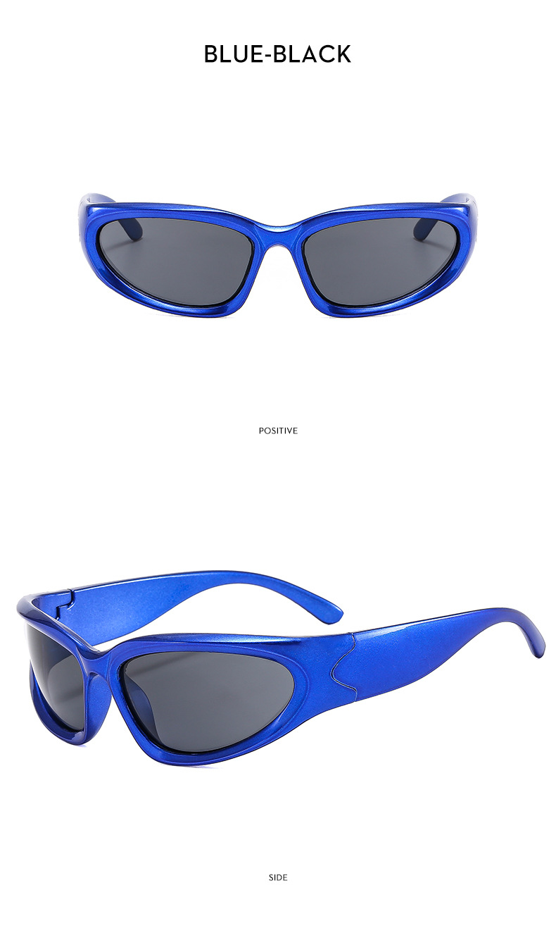 Millennium Future New Y2K Spicy Girl Cycling Punk Sports Network Occhiali da sole rossi Occhiali alla moda da donna_voghion.com