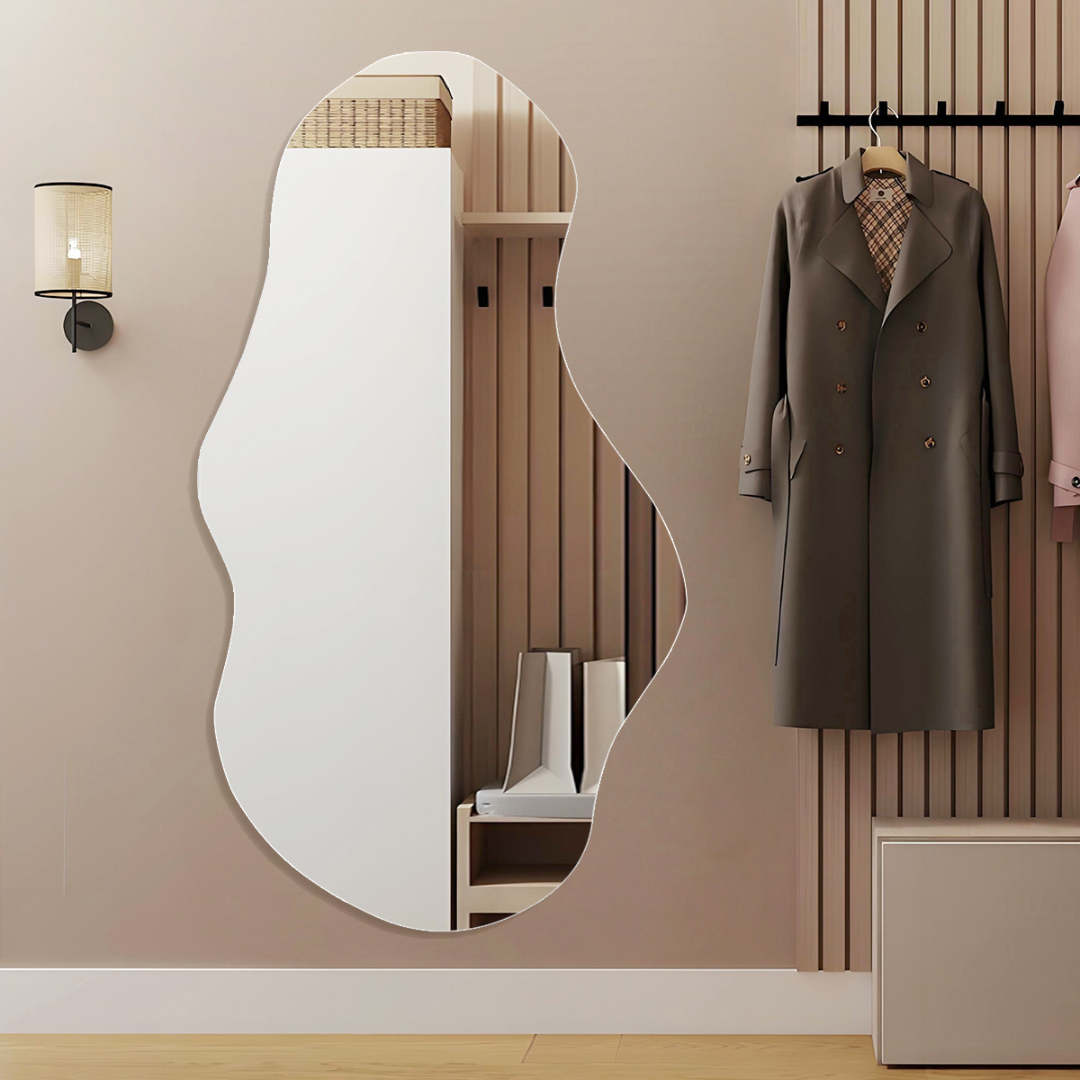 Espejo Irregular de Pared Sin Marco de Vidrio, Decorativo, para Interior y Baño