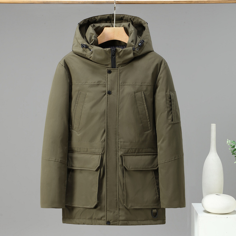 Winter New Russian Hot selling Men's Windproof Outdoor Warm Cotton Robe Casual Coat_voghion.com