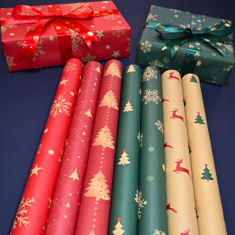 纸圣诞节生日节庆礼物礼品礼盒包装纸鲜花牛皮纸加厚纸鲜花、花艺