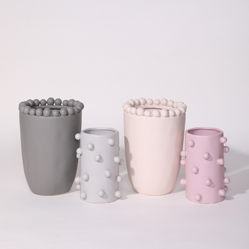 Ceramic Art Vase, Minimalist Modern Sample Room Dry Flower Arrangement Creative Home Living Room Dining Table Decor