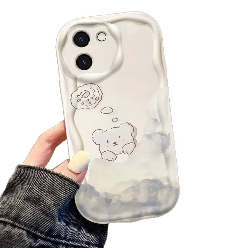 Cloud Bear para iPhone 16pro funda para teléfono móvil Apple 15/14pro dibujos animados 13promax nuevo 12x