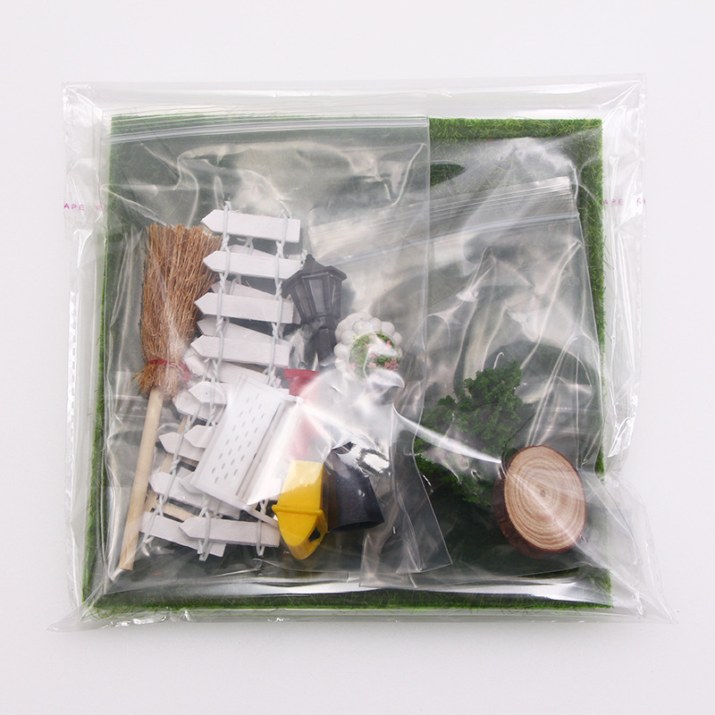 1:12 Dollhouse 12 mini casa césped patio decoración traje patio miniatura escena