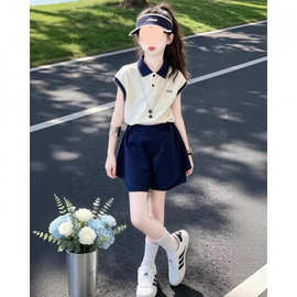 女童夏装运动套装2026新款洋气儿童巨好看衣服女孩夏季漂亮两件套