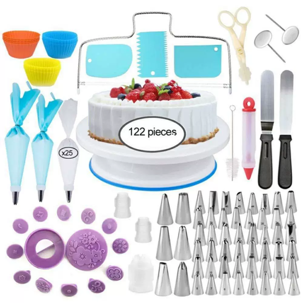 Cream set, fondant, mold, 122 pieces, DIY