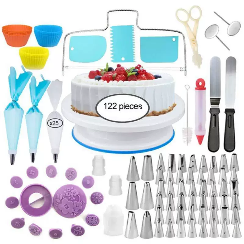 Cream set, fondant, mold, 122 pieces, DIY