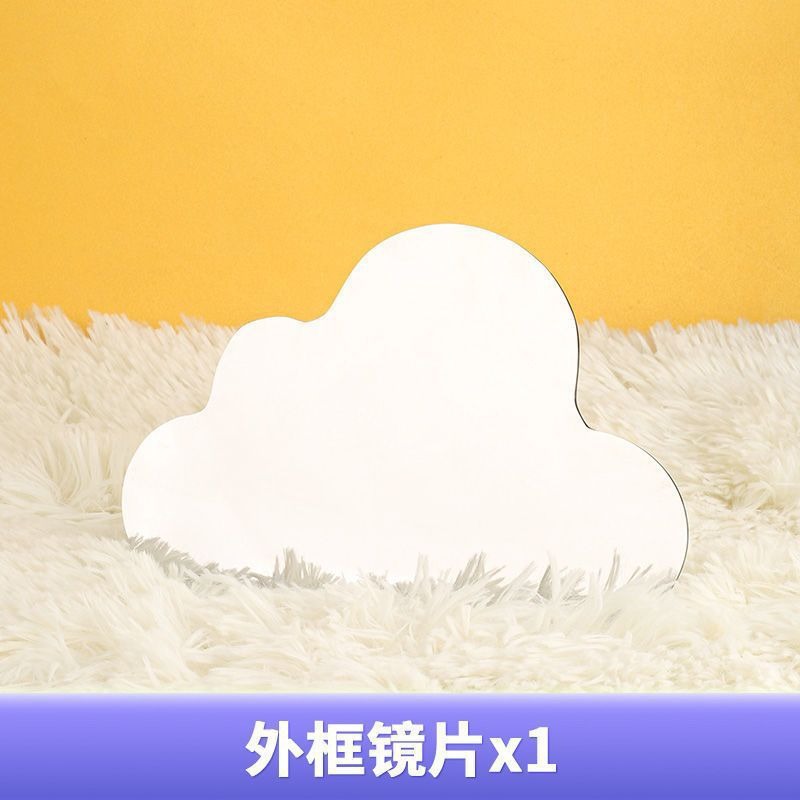 Lámpara de Noche de Tulipán en la Nube, Espejo Hecho a Mano, Flor, Ambiente Marino, Lámpara de Escritorio, Adorno Creativo, Regalo para Mujer