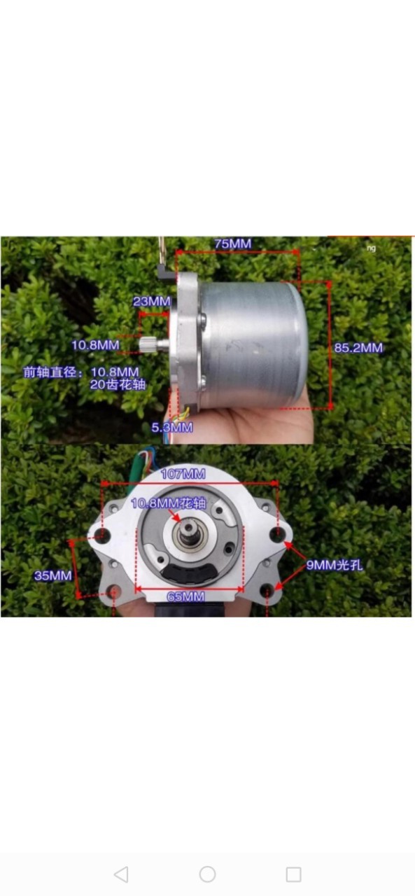 12/24V Dc Brushless Motor with High Torque and Power, Rotary Power Vehicle and Boat Propeller 500W with Hall Sensor