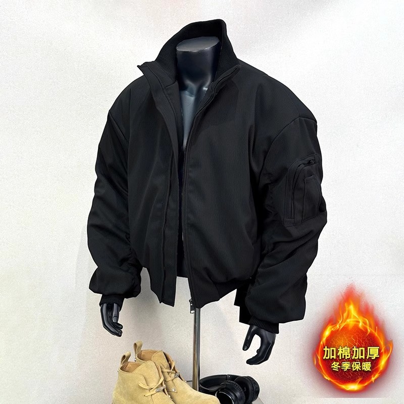 블랙 코튼 코트