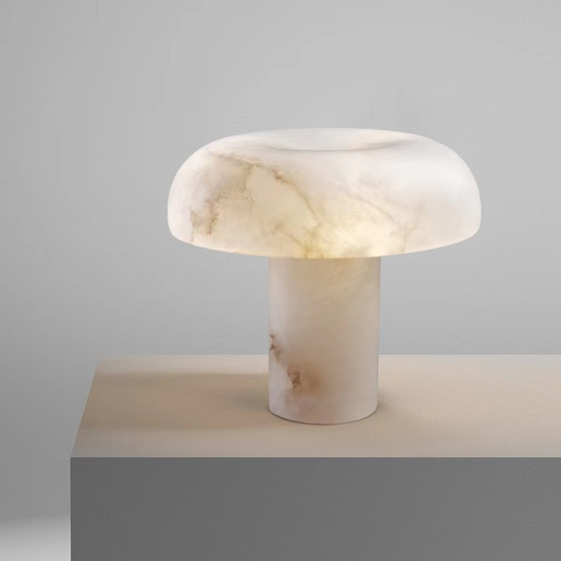 New Chinese style simple marble table lamp designer living room bedroom hotel creative exhibition hall decorative glass bedside lamp
