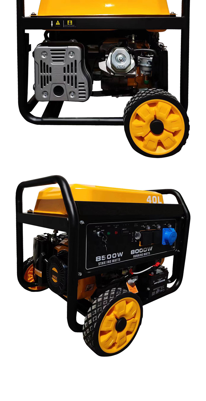 Gasoline generator large oil tank 8/10KW small household 220V/380 single three-phase household industrial generator set