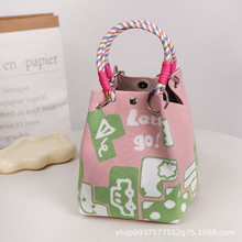 厂家批发新款编织环扣包针织立体磁扣手提包拎包手拿包斜挎