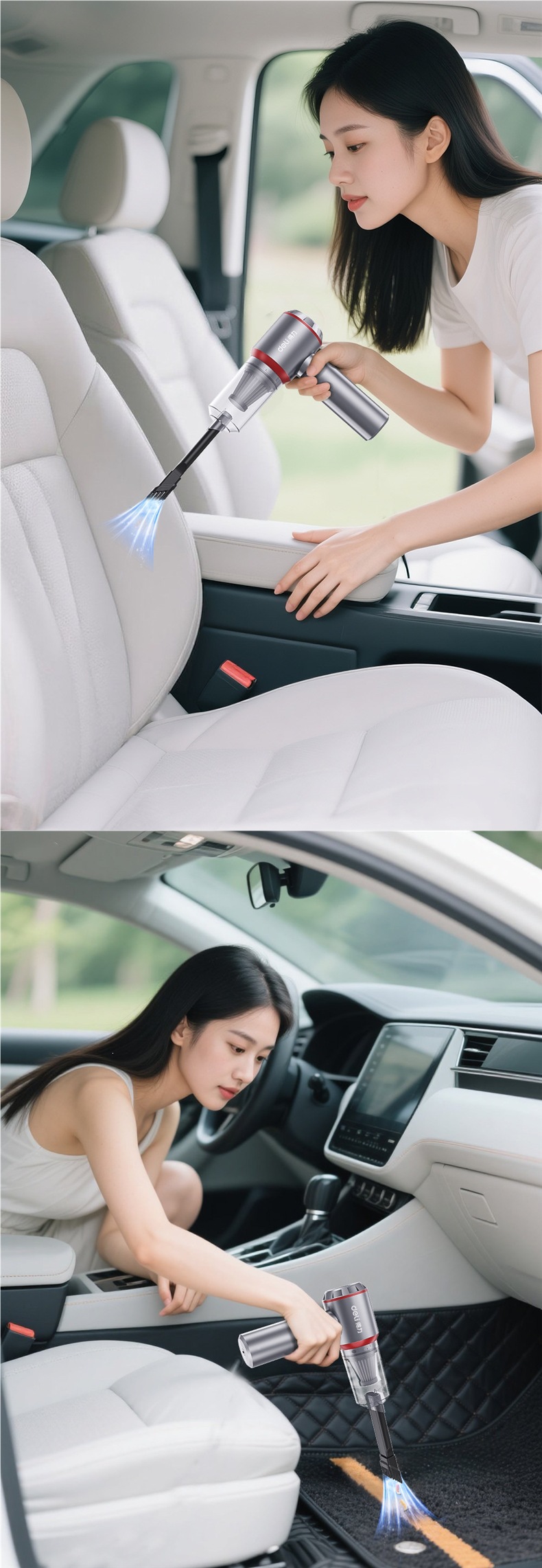 Deli Car Vacuum Cleaner Handheld Small Wireless 2026 New Model for Home and Car Dual Use with Super Strong Suction