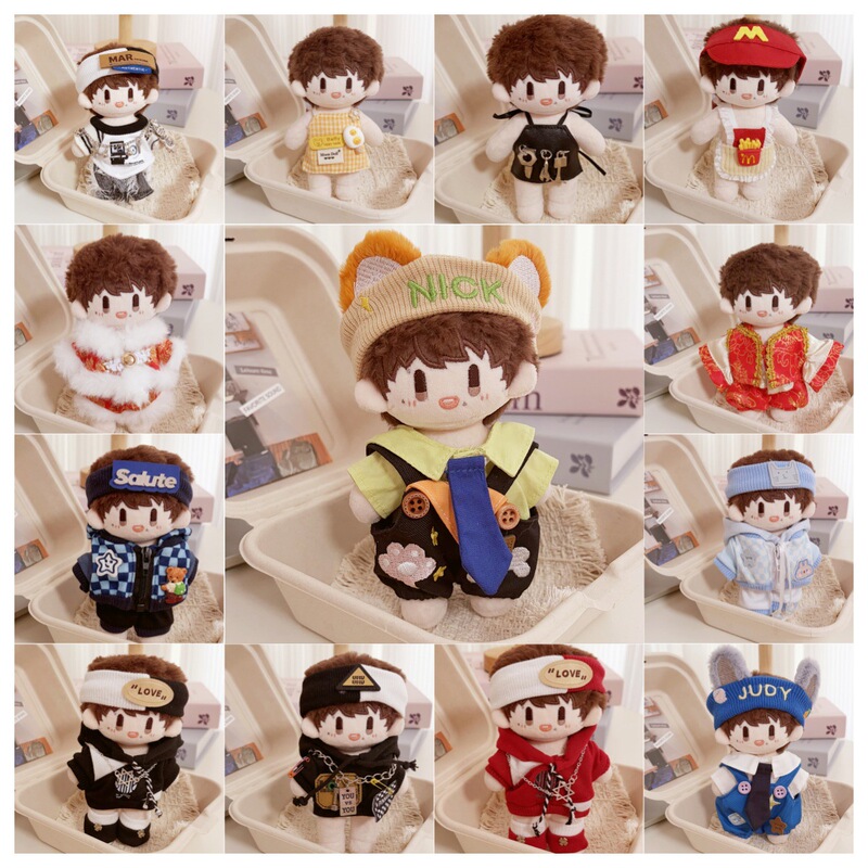Only the Clothes】Zhou Keke Doll Clothes, Zhou Shen Cotton Doll Clothes, 10cm Replacement Outfit for 16cm Doll, Trendy Cool Stylish Set