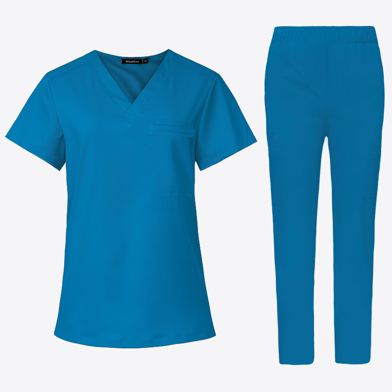 半袖医師看護師ペット歯科口腔作業服看護服手洗い服手術室ブラシ手服女|undefined