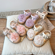 女童凉鞋儿童公主鞋2025夏季新款宝宝软底包头单鞋夏款小皮鞋