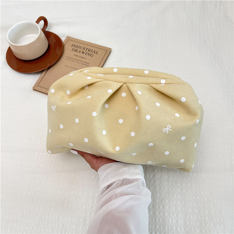 2026 punto de onda literatura y arte versátil estilo coreano de alta calidad estilo de moda de moda de chicas temperamento de compras versátil bolsa de mano