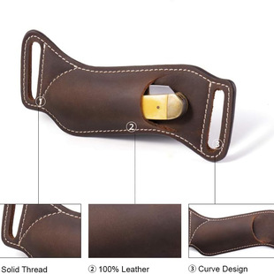 EDC folding knife cover leather case storage knife leather case outdoor knife Library knife sheath knife shell waist hanging folding knife leather case