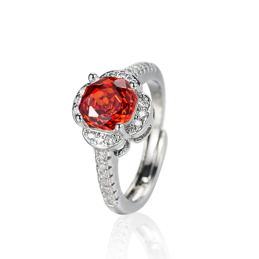 Amazon nuevo Seiko Rose Chepa Paracha collar de zircon pendientes anillo de tres piezas al por mayor