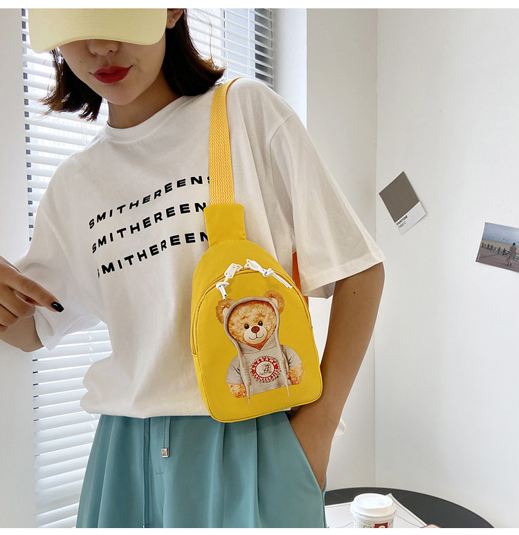 Women's crossbody bag, trendy phone anti-loss strap, fashionable and individual bag, fresh and clean canvas phone bag, single-shoulder bag undefined