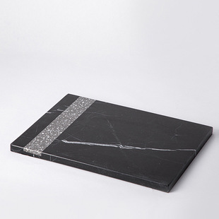 Darchin Scandinavian Style Marble Cutting Board Rectangular Tray Black Texture Cutting Board Decoration
