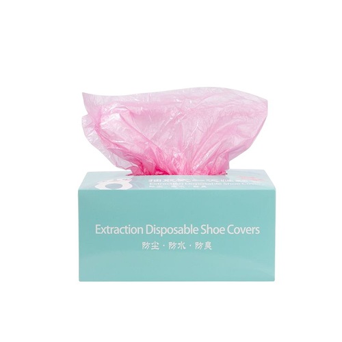 Disposable shoe covers wholesale boxed removable indoor household non-woven non-slip waterproof wear-resistant plastic shoe covers