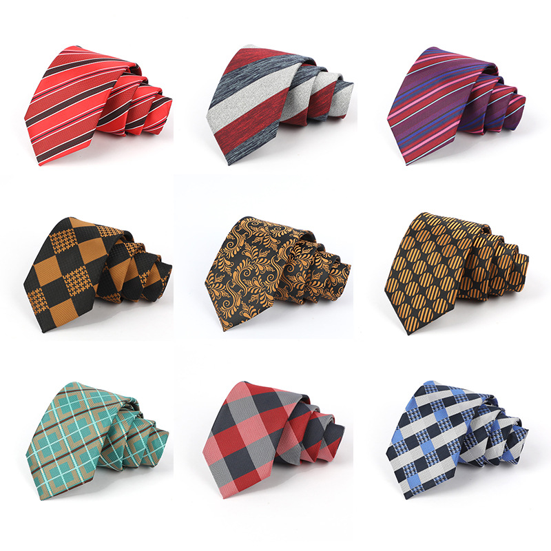 Corbata de hombre jacquard bordado 8CM poliéster seda corbata tejida hombre sentido superior l corbata logo diseño y producción