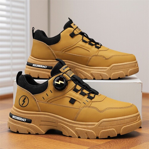 New Autumn Men's Work Boots Classic Matchable Men's Casual Shoes Teenage Durable Matchable Men's Shoes