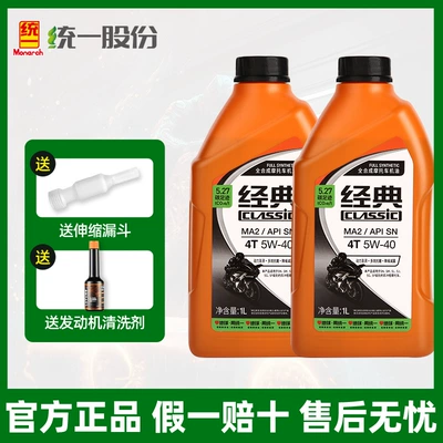 Huanglong 600 Wuji Chunfeng – Gasoline Engine Oil - fully-synthetic-sn5w40-2-bottles-cleaning-agent-funnel