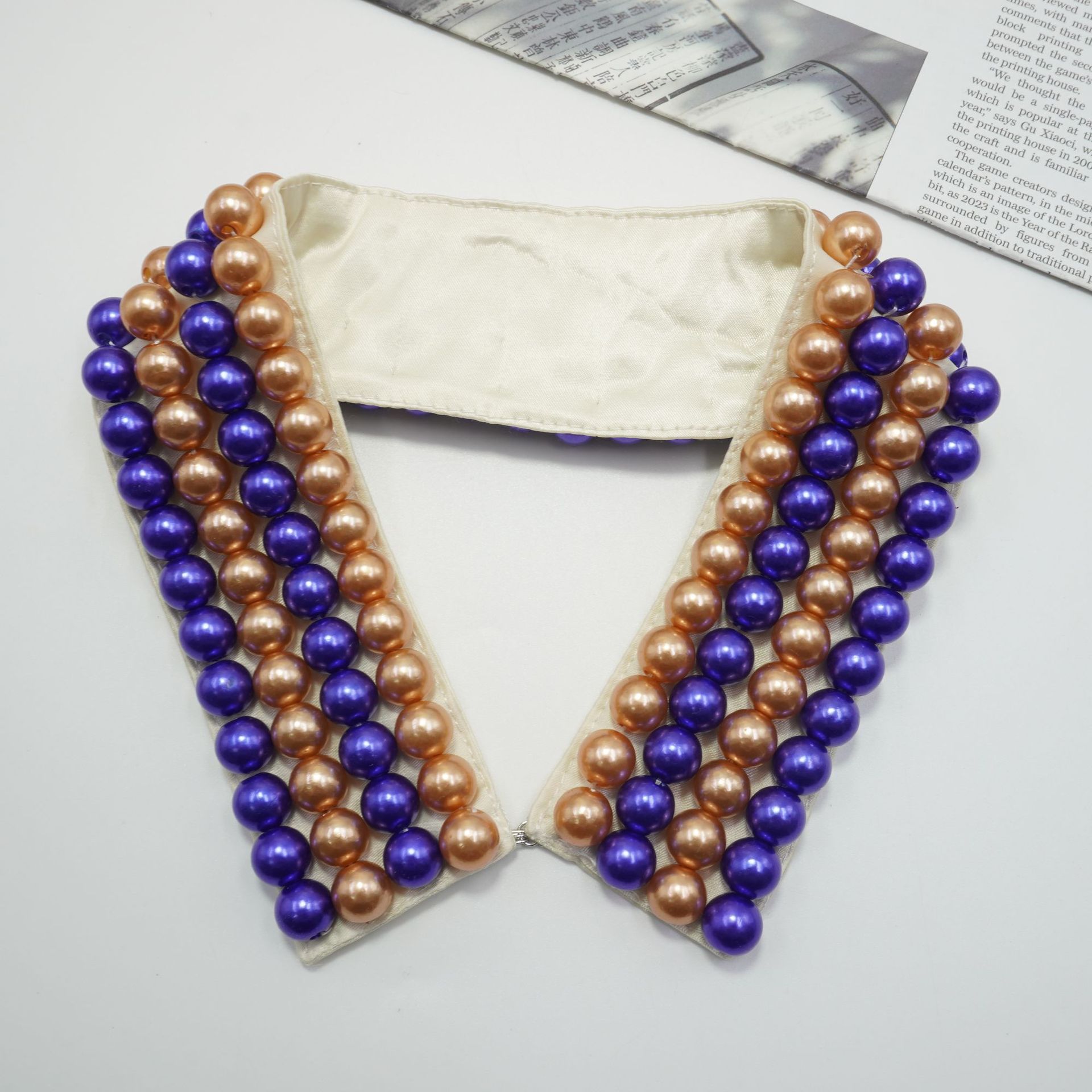 블루 브라운 진주 모델--42cm*5cm--138g