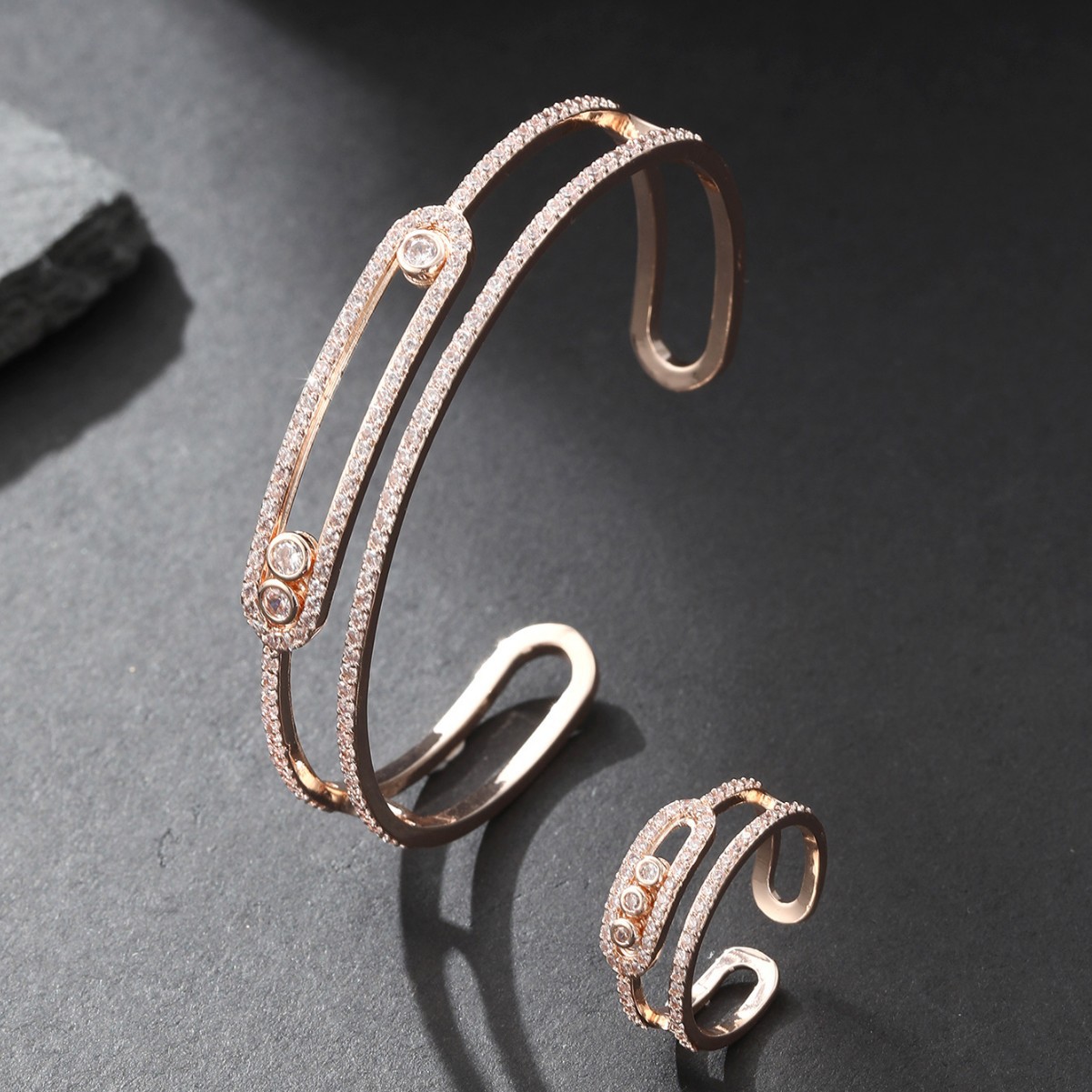 Golden, pink gold