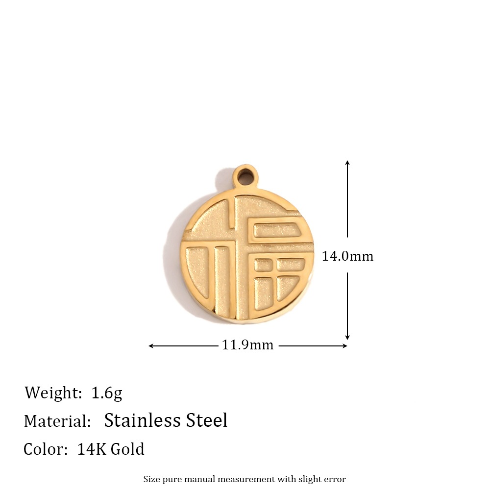 Double-sided golden pendant