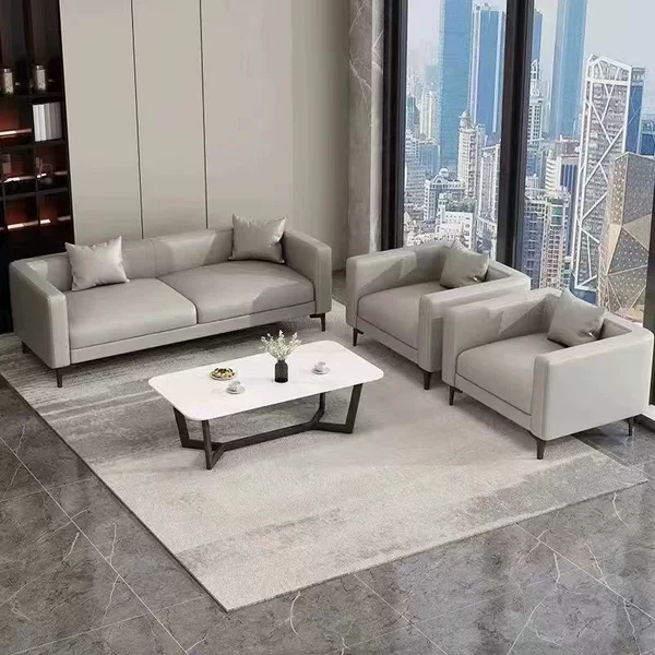 Office Sofa, Sofa and Coffee Table Set, Reception Sofa, Business Sofa, Simple Sofa, Modern Style Office Sofa