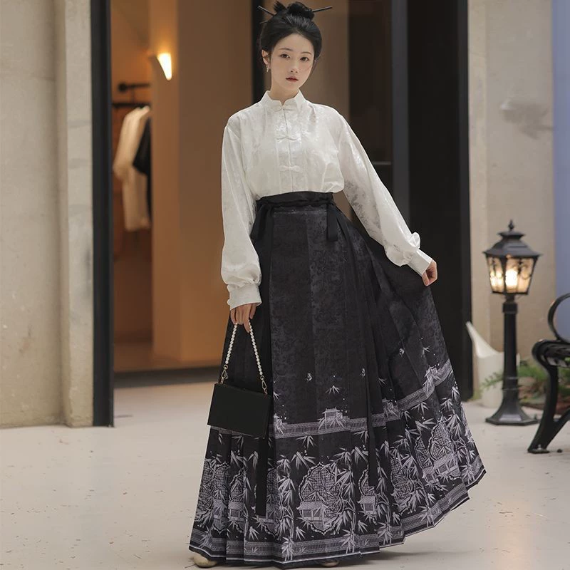 Xixianzhu новый оригинальный Hanfu женская национальная юбка с лапшой в стиле коня Ming