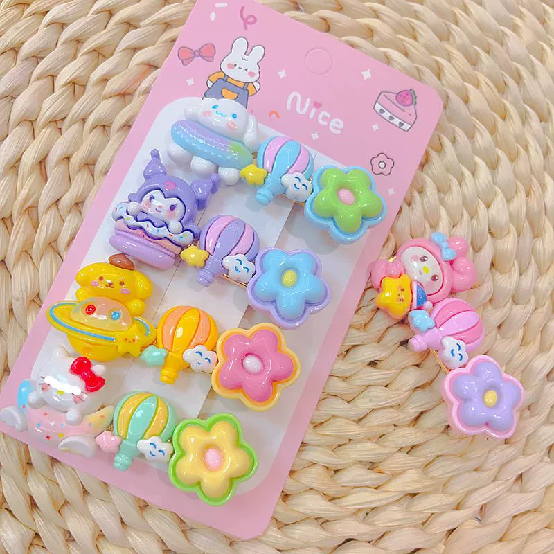 Glossy cartoon hairgrip, universal bangs
