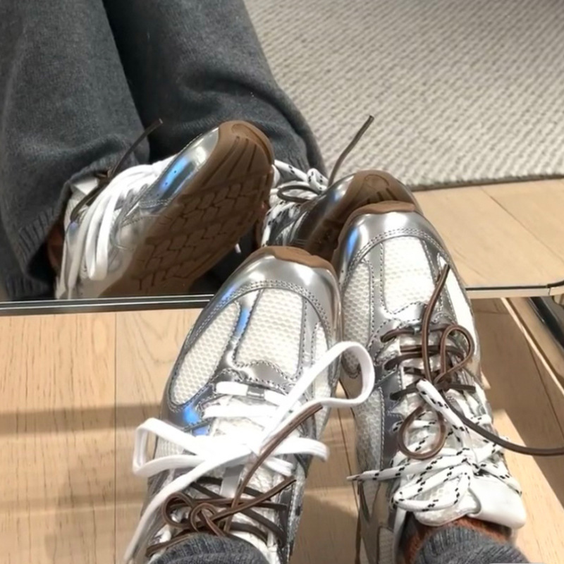 Guangzhou Women's Shoes/Top-Grade Ceiling Retro Genuine Leather Mesh Breathable Casual Sports Shoes, Running Shoes, Moral Training Shoes