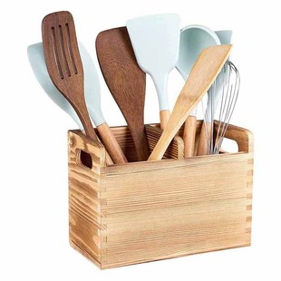 Pine Wood Light Burnt American Country Tableware Storage Box Restaurant Kitchen Supplies Storage Rack Wooden Wholesale Customization