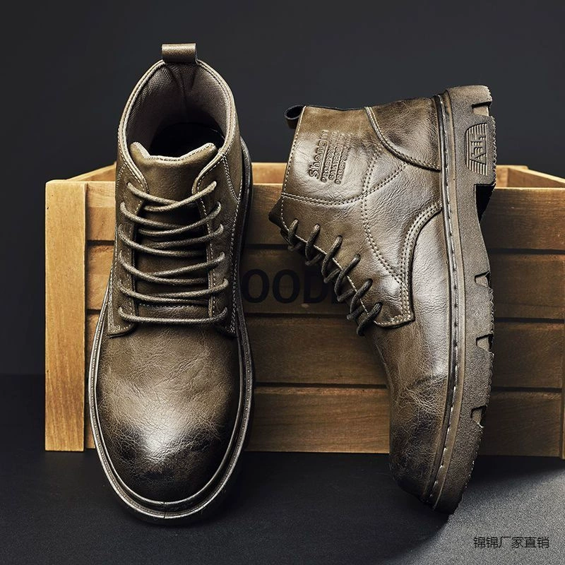 Сапоги Martin мужские сапоги в британском стиле корейские кожаные сапоги осенью и зимой